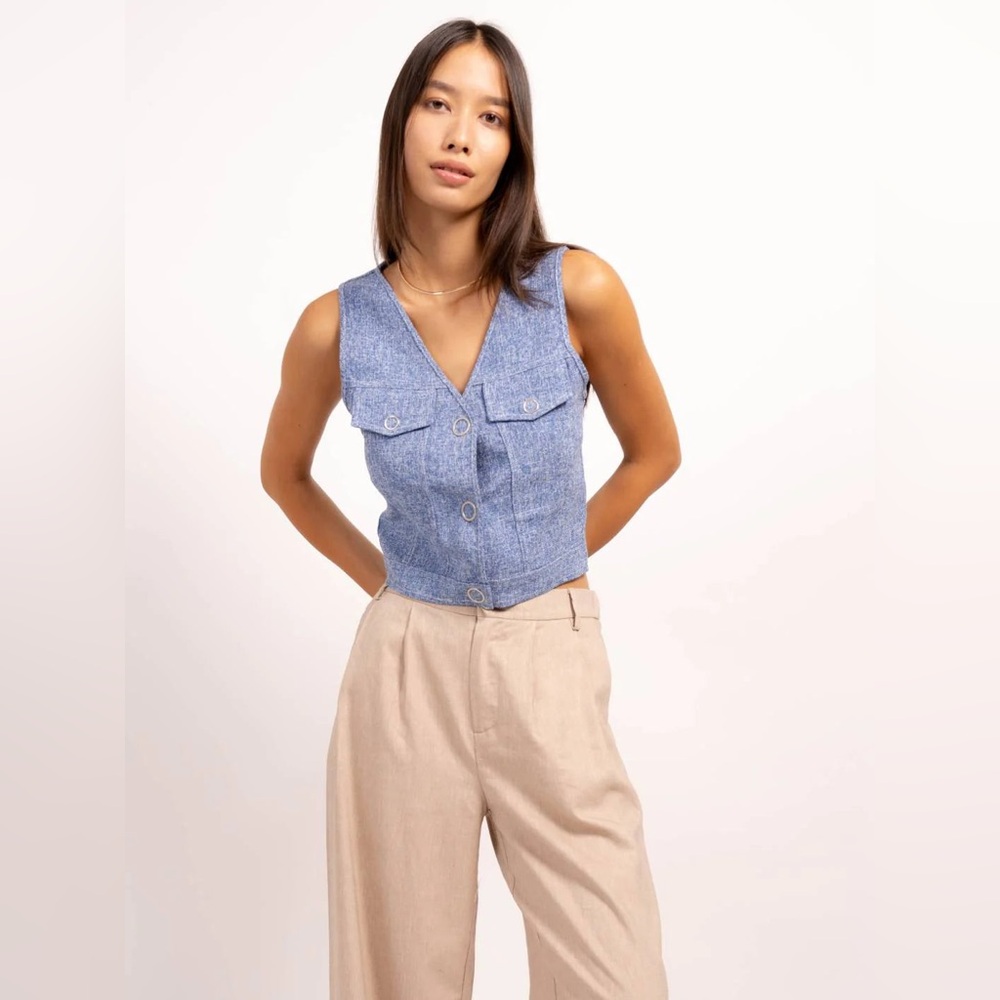 Central Park West Sammie Crosshatch Top